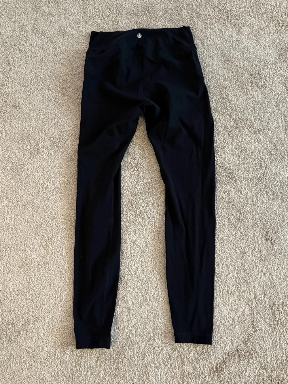 Lululemon Groove High-Rise Ribbed Panel Tight 28” Black Nulu Leggings Size 8